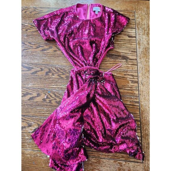 Alice McCall Orchid pink Sequin Mini Knot Dress sz 4 - Picture 3 of 6